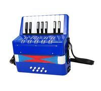 mophrati Accordéon Piano, Instrument de Musique éducatif à 17 Touches et 8 Basses, idéal pour Les Enfants mélomanes souhaitant découvrir la Musique. , Bleu , 23 x 10 x 23 cm