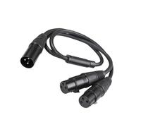 mophrati Adaptateur mini-convertisseur XLR mâle vers XLR 3 broches pour microphone stéréo, avec une forte résistance Pour aux interférences.