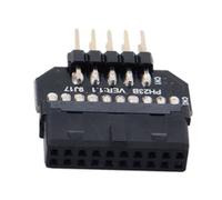 mophrati Adaptateur USB 0 9 Broches vers USB 0 19 Broches, connecteur, Transmission de données 480 Mbps, dédié pour aux Composants de Carte mère, remplace Les pièces de