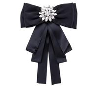 mophrati Alliage Broche Dentelle Pendentif À La Mode Doux Cadeau Taille Compacte Exquis Beau Travail Dame Fermeté, Noir