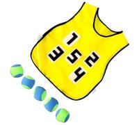 mophrati Améliorez Les compétences Sportives avec des Jeux d'entraînement, des Maillots et Ballons Collants et améliorez la Condition Physique Enfants. Jersey Collant, Jaune avec 5 Boules