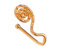 mophrati Anneau de nez géométrique Piercing en forme de U cercle anneaux traversant tout match Clip mode corps pour les femmes cadeau loisirs décontracté, Type-03