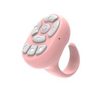 mophrati Anneau de télécommande Intelligent pour la Navigation vidéo Courte, adapté pour aux téléphones Mobiles, Dispositif de retournement Pages Livres électroniques, Rose