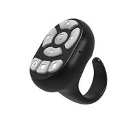 mophrati Anneau de télécommande Intelligent pour la Navigation vidéo Courte, adapté pour aux téléphones Mobiles, Dispositif de retournement Pages Livres électroniques, Noir