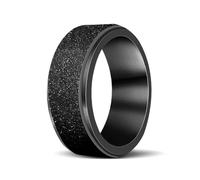 mophrati Anneaux acier inoxydable rotatif filature hommes décompression main bijoux 6mm Anti Stress mode antirouille anxiété Pour Spinner, Taille 10