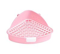 mophrati Bac à litière d'angle pour Lapins, Solution idéale pour Les Animaux d'intérieur, favorisant de Bonnes habitudes de propreté, Pratique pour Les, Rose, 24.8 x 10.5 cm