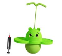 mophrati Balle sauteuse Pogo pour s'amuser en Plein air. Excellent pour développer l'équilibre des Enfants et favoriser Les Jeux Actifs. La Balle Pogo avec poignée est Un Jouet, Vert, 42x80cm