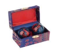 mophrati Balles de Massage Baoding pour Les Mains : élément Essentiel d'un Programme Complet de Bien-être des Doigts. Ces balles de Massage sont Lisses et, Fu Word Bleu, Diamètre 42 mm