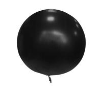 mophrati Ballon géant en latex de 183 cm (72 pouces) de diamètre, épais et idéal pour une fête chic : mariage, anniversaire, Nouvel An…, noir, 72 pouces