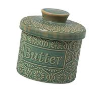 mophrati Beurrier chic et pratique avec couvercle, idéal pour une utilisation quotidienne en cuisine. Ce pot en céramique au style vintage est parfait pour vos fromages et autres gourmandises.