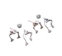 mophrati Boucles d'oreilles breloques grenouille, cadeau d'anniversaire, mini bijoux uniques sur le thème de la grenouille, pour célébrer l'amour et l'amitié, boucles
