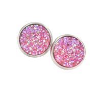 mophrati Boucles d'oreilles oreillettes 10 MM ronds cadeaux artisanat pierre perle fête faveurs femmes accessoires avec boucle d'oreille pour les filles, un