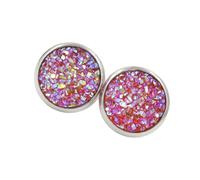 mophrati Boucles d'oreilles oreillettes 10 MM ronds cadeaux artisanat pierre perle fête faveurs femmes accessoires avec boucle d'oreille pour les filles, quatre