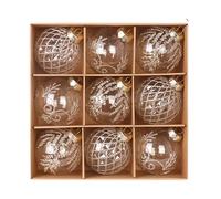 mophrati Boules de Noël, Grande Boule en Plastique incassable Facile à Installer et Arbres adaptés, Fournitures de Mariage, Couleur Champagne, 24.5 * 24.5 * 8cm