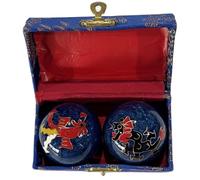 mophrati Boules de santé chinoises belles et élégantes, compagnon de Relaxation ultime, entraînement musculaire, balles Baoding, 2 paquets/lot, Bleu