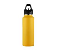 mophrati Bouteille d'eau isotherme à un seul doigt pour une utilisation facile à tout moment et en tout lieu. Thermostat en acier inoxydable, jaune