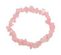 mophrati Bracelet jonc en perles de cristal naturel, composé de perles d'agate naturelles uniques forme irrégulière, style estival. d'agate en pierre, espaceur amovible, Rose