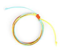 mophrati Bracelet tressé bijoux esthétiques réglables corde à la main accessoire de mode universel pour adolescentes, Jaune + Bleu