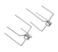 mophrati Broche à rôtir pour Barbecue, 8mm, pour Double fourchette à