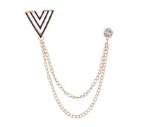 mophrati Broche De Costume Pour Hommes Look De La Mode Avec Épinglette Badge Chaînes Suspendues Broches Sorties De W nd Chemise Costume De Carrière Chemise Cravate Chapeau, Or, 2.7 x 2.6 cm