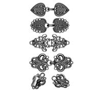 mophrati Broche de pull pour femmes, pinces de chemise, fermeture Costume fille, clips cardigan et attaches cape, accessoires pour fêtes, robes cape médiévales, attaches châle, Noir