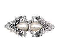 mophrati Broche élégante pour pull, pince à châle, à fixer Pour aux vêtements lors de mariages et autres événements. Accessoire idéal pour les femmes et les jeunes filles, Argent ancien