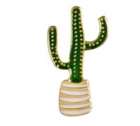 mophrati Broches dessin animé Cactus feuilles plante succulente bijoux émail épinglettes sac à Badge cadeau pour vêtements artisanat, xz238