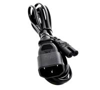 mophrati Câble d'alimentation IEC320 C14 vers C7, 10 A, 110 V/250 V, entrée/sortie, connecteurs carrés 2 x 75 mm. Certifications et puissances admissibles. Applications : PC, ordinateur, PDU, UPS, DJ,