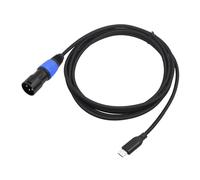 mophrati Câble de sortie USB-C vers XLR mâle Plug and Play pour une intégration des appareils USB-C dans les systèmes audio et les tables de mixage. Connecteur audio USB vers, Noir, 100 cm