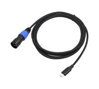 mophrati Câble de sortie USB-C vers XLR mâle Plug and Play pour une intégration des appareils USB-C dans les systèmes audio et les tables de mixage. Connecteur audio USB vers, Noir, 200 cm