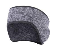 mophrati Cache-oreilles, bandeau thermique en polaire, bandeau anti-transpiration, fonctionnel et élégant pour l'hiver, fabriqué en polaire, pour queue de cheval pour femme, de, gris, 26 x 12 cm