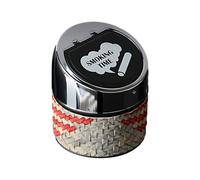 mophrati Cendrier ininflammable pour voitures, durable et fiable, dites non à la fumée secondaire, hôtels robustes et résistants à la rouille, Motif carreaux rouges