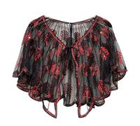 mophrati Châle de Banquet à paillettes avec paillettes, accessoires en Polyester pour femmes des années 1920, enveloppes de châle, châle pour femmes des années 1920, C