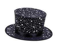 mophrati Chapeau Haut-de-Forme Pliable, Accessoire de Magicien Facile à Ouvrir, idéal pour Les Enfants Qui Aiment Faire des Tours de Magie Partout. Jouet, Étoile, 14 x 33.5 cm