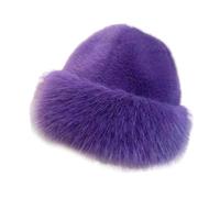 mophrati Chapeaux de marche de voyage Chapeau de ski Accessoires Choix pour rester à la mode et au chaud pendant les voyages d'hiver à l'extérieur Chapeau en fausse fourrure, Violet, pour 60CM