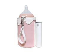 mophrati Chauffe-biberon de voyage sûr et confortable pour le petit explorateur, chauffe-lait Portable polyvalent pour bébé, longue durée, rose