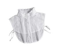 mophrati Chemise en coton confortable col chemisier pour femme élégant détachable accessoire de mode polyvalent ajoute du chic à n'importe quelle tenue femme élégant faux col détachable doux