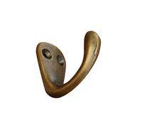 mophrati Cintre mural en laiton pour vêtements, support de rangement suspendu pour écharpe, organisateur de crochet, étagère arrière porte salon domestique, Bronze Antique