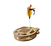 mophrati Circuit de balles en Bois pour Chat, Jouet à 2 Niveaux avec Plateau tournant. Un Jeu interactif Amusant et Stimulant Qui maintient Les Chats Heureux et Actifs.