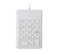 mophrati Clavier Externe Filaire USB Mini 18 Touches pour Ordinateurs Portables et Ordinateurs de Bureau : Solution de Saisie numérique Portable, 269 Touches Blanches, 13.6 x 9.2 cm