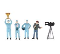 mophrati Coffret de Figurines de Pilotes de Course avec médailles de Course à l'échelle 1:64 pour Siku Blue