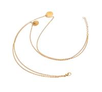 mophrati Collier de chaîne en couches de mode réglable accessoires bijoux esthétiques à paillettes robustes colliers cadeaux créatifs pour les adolescentes, Or