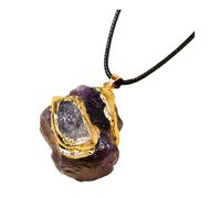 mophrati Collier de sagesse pour cadeau de noël, pour arbre d'anniversaire enveloppé pierres précieuses, pierre cristal, et élégant, améthyste