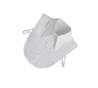 mophrati Collier ras du cou châle blanc à col pointu, accessoire confortable pour robes et tenues décontractées. Col de chemise élégant et réaliste. Élastique ajustable des deux côtés pour un