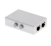 mophrati Commutateur réseau Compact à 2 Ports pour assurant Une Configuration et Une connectivité intranet/extranet simplifiée. Boîtier de Commutation/répartiteur réseau à Bouton-Poussoir.