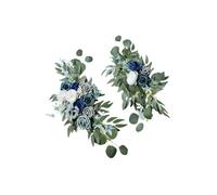 mophrati Composition Florale décorative avec Fleurs artificielles de Mariage, Guirlande de Feuillage Vert, Magnifiques Fleurs en Soie, Plantes suspendues et Arche Mariage.