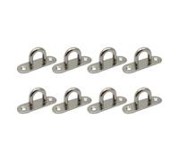 mophrati Crochets de plaque à œil en acier inoxydable, fiables, solides et durables, forte capacité de charge, plaque à œil oblongue, ne rouille pas