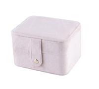 mophrati Dames boîte à Bijoux Stockage Boucle d'oreille Anneau Bouton Multi-Compartiments Organisateur Voyage Ornements étui Emballage Affichage, Peluche Rose