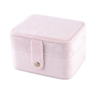 mophrati Dames boîte à Bijoux Stockage Boucle d'oreille Anneau Bouton Multi-Compartiments Organisateur Voyage Ornements étui Emballage Affichage, Cuir Rose