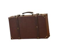 mophrati Décoration rétro vintage, valise en cuir PU, accessoires vintage, style ancien, pour créer une ambiance nostalgique dans n'importe quel espace, Brun, L 40 x 10 x 24.5 cm
